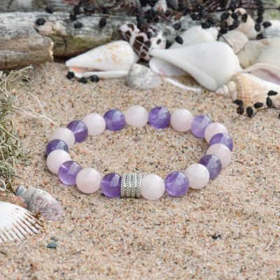 Ametisto ir Rožinio Kvarco Apyrankė