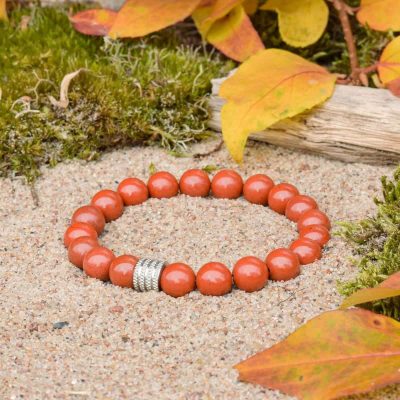 Raudono Jaspio Apyrankė