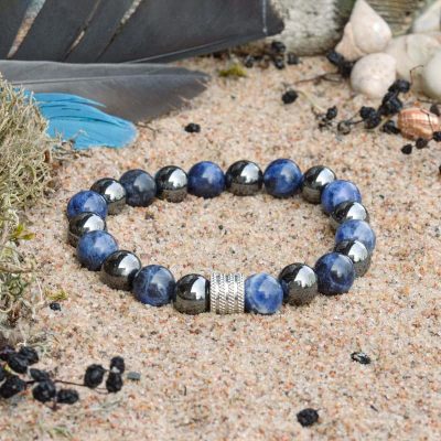 Sodalito ir Hematito Apyrankė