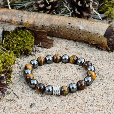 Tigro Akies ir Hematito Apyrankė