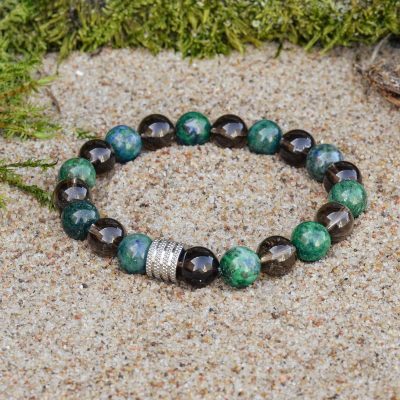 Chrizokolos ir Dūminio Kvarco Apyrankė